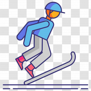 Skier - Person Skiing In Winter Transparent PNG