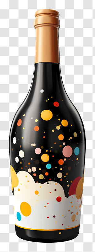 Glass Bottle - Colorful Decorative Bottle Transparent PNG