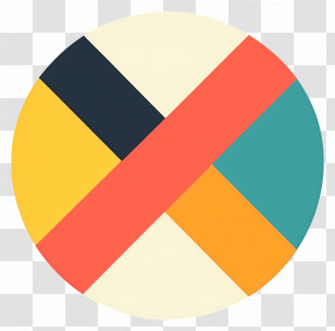 X Circle - Colorful Geometric Circle Transparent PNG