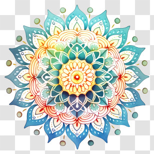 Mandal - Colorful Abstract Mandala Art Transparent PNG