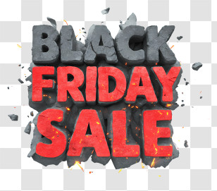 Black Friday Sale - Black Friday Sale 3D Promo Sign Transparent PNG