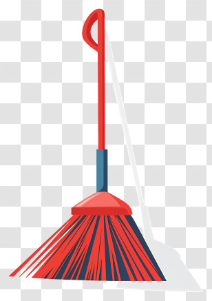 Cleaning Broom - Red Broom For Household Cleaning Transparent PNG