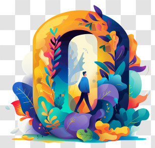 Number 0 - Nature Inspired Number 0 Transparent PNG