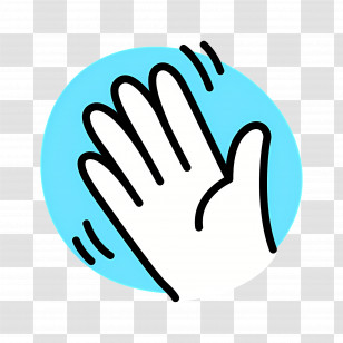 Hand Emoji - Waving Hand Gesture Transparent PNG