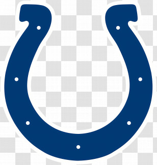 Indianapolis Colts Logo - Blue Horseshoe Symbol Transparent PNG