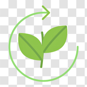 Green Leaves - Green Leaves With Recycling Symbol Transparent PNG