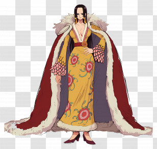 Boa Hancock - Female Character In Royal Cape Transparent PNG