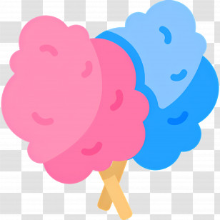 Cotton Candy - Pink And Blue Cotton Candy Transparent PNG