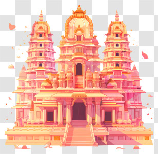 Ram Mandir - Beautiful Hindu Temple Architecture Transparent PNG