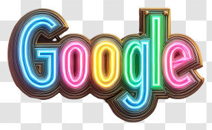 Google Logo - Neon Google Logo Transparent PNG
