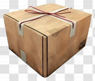 Delivery Box - Cardboard Box Tied With Red String For Shipping Or Storage Transparent PNG