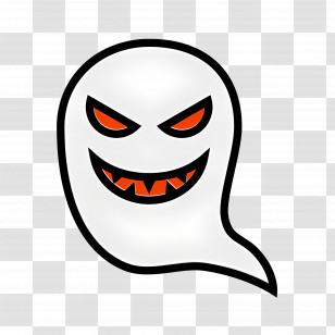 Halloween Ghost - Evil White Ghost Cartoon Transparent PNG