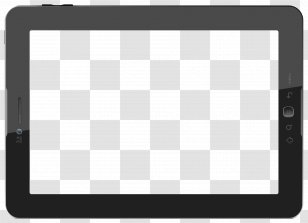 Black And White Chessboard Square Pattern - Tablet Image Transparent PNG