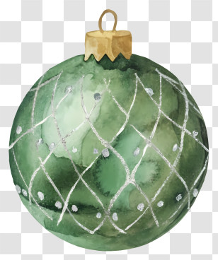 Green Glass Ornament - Green Christmas Ornament Transparent PNG