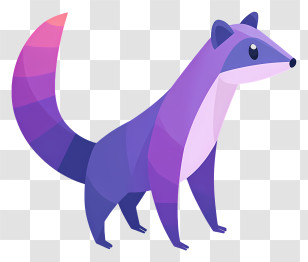 Purple Cartoon Animal - Cute Purple Cartoon Animal Transparent PNG