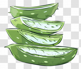 Aloe Vera Slices - Aloe Vera Slices Illustration Transparent PNG