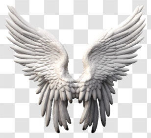 Angel Wings Emoji - Beautiful White Angel Wings Illustration Transparent PNG