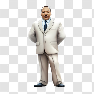 Martin Luther King Jr Day - Man In Suit Cartoon Transparent PNG