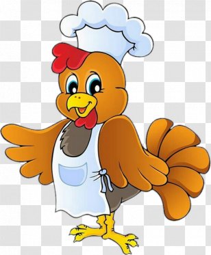 Chicken Buffalo Wing Chef Cartoon - Artwork - Poule Transparent PNG