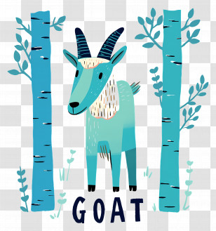 Mountain Goat - Goat In A Forest Transparent PNG