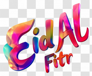 Eid Al Fitr - Colorful Eid Al Fitr Celebration Transparent PNG