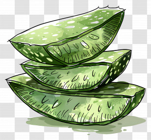 Aloe Vera Slices - Aloe Vera Slices Illustration Transparent PNG