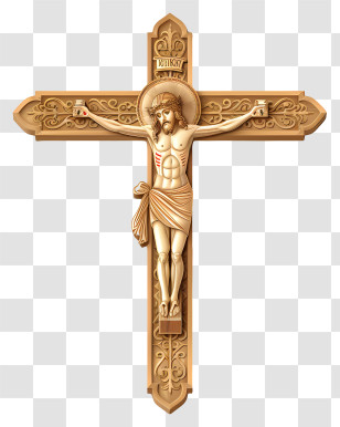 Orthodox Good Friday - Wooden Crucifix With Jesus Christ Depiction Transparent PNG