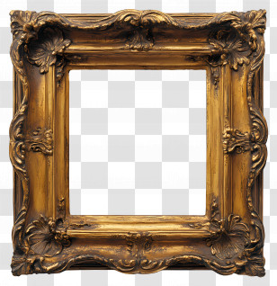 Old Frame - Ornate Golden Frame For Art And Decor Transparent PNG