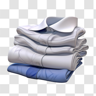 Stack Of Clothes
 - Neatly Folded White And Blue Shirts Transparent PNG