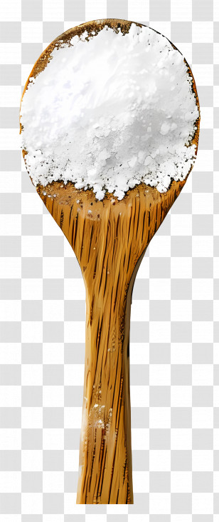 Sugar Powder - Wooden Spoon With Powdered Ingredient Illustration Transparent PNG