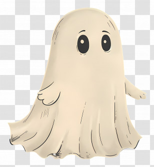 Halloween Ghost - Cute Ghost Illustration Transparent PNG