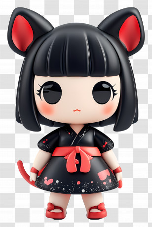 Kuromi Costume - Cute Chibi Doll Transparent PNG