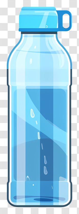 Water Bottle - Blue Water Bottle Transparent PNG