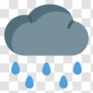 Raining Cloud - Rainy Cloud Weather Logo Transparent PNG