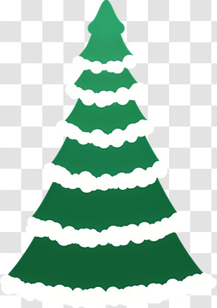 Christmas Tree - Green Christmas Tree With Snow Transparent PNG