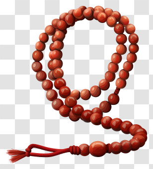 Beads - Red Prayer Beads For Spiritual Practice Transparent PNG