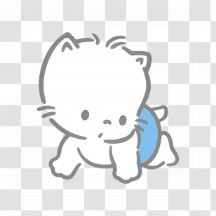 Nyaninyunyenyon - Adorable Baby Cartoon Character Illustration Transparent PNG