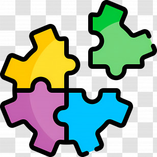 Collaboration - Colorful Puzzle Game Pieces Design Transparent PNG