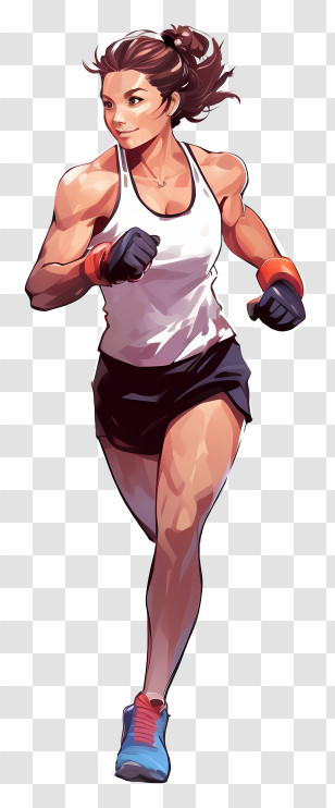 Female Athlete - Woman Running Transparent PNG