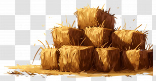 Stack Of Hay - Stack Of Hay Bales Transparent PNG