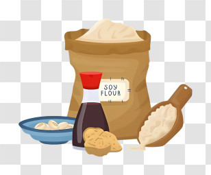 Bean - Soy Flour And Ingredients For Cooking Transparent PNG