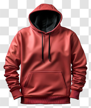 Hoodie - Red Hooded Sweatshirt Illustration Transparent PNG