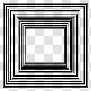 Rectangle Simple Frame - Optical Illusion With Concentric Squares Transparent PNG