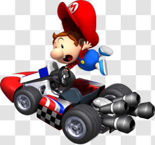 Racing - Cartoon Character Racing In A Kart Transparent PNG