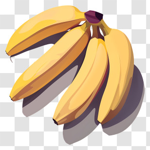 Bananas - Realistic Yellow Banana Illustration Transparent PNG