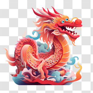 Chinese Dragon - Red Chinese Dragon Transparent PNG