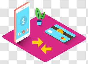 Smartphone - Digital Financial Transaction Illustration Transparent PNG