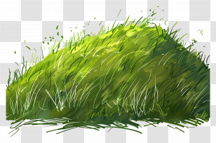 Grass Hill - Lush Green Grass Illustration Transparent PNG