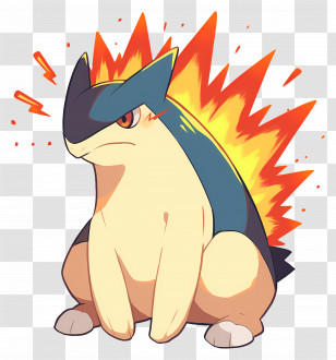 Quilava - Fire Creature With Flames Transparent PNG