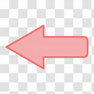 Straight Arrow - Simple Leftward Pink Arrow Icon Transparent PNG
